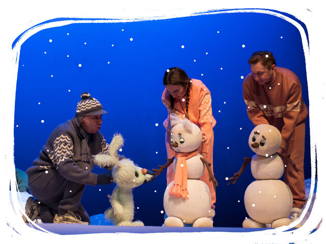 Солнышко и снежные человечки